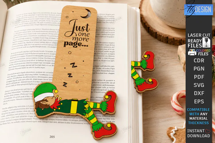 Funny Legs Bookmark Laser Cut | Elf Wooden Bookmarks Laser