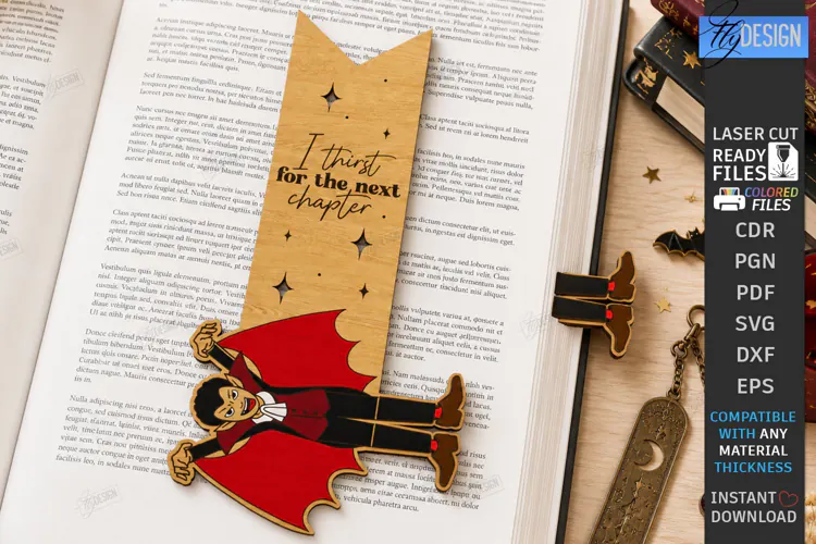 Funny Legs Bookmark Laser Cut | Vampire Wooden Bookmarks SVG