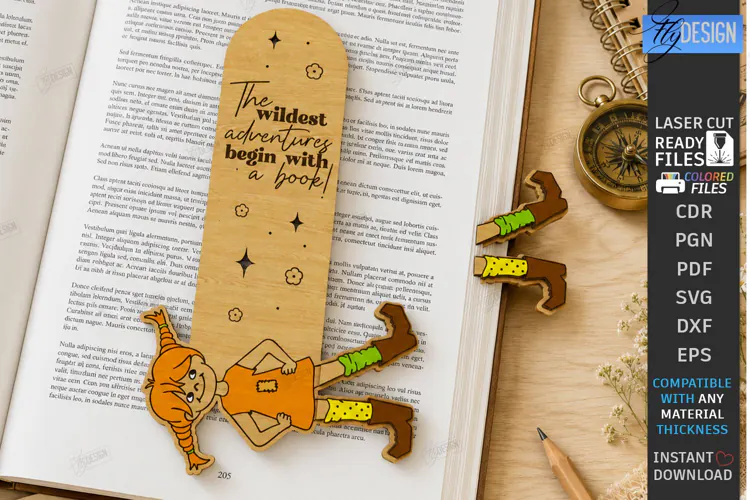 Funny Legs Bookmark Laser Cut | Girl Wooden Bookmarks Laser