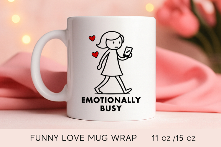 valentines day mug, love mug wrap, anti valentine mug