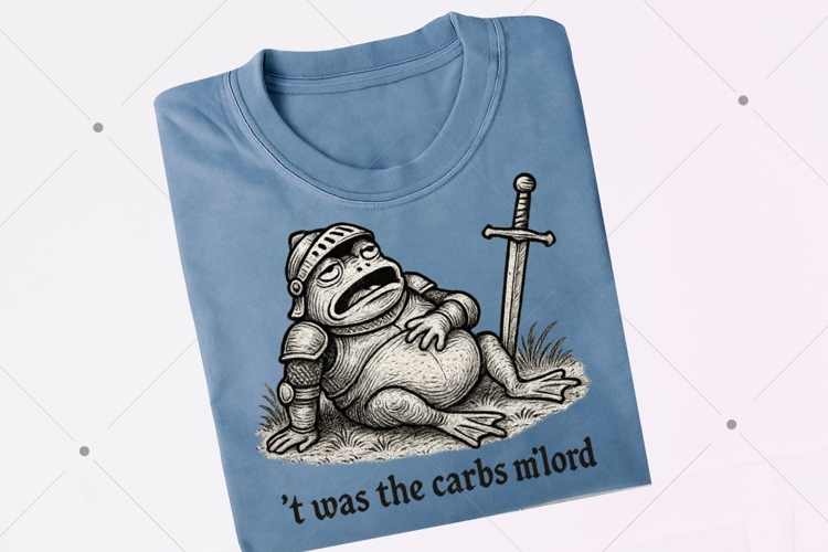 Funny Medieval Frog Shirt PNG, Twas the Carbs Mlord PNG