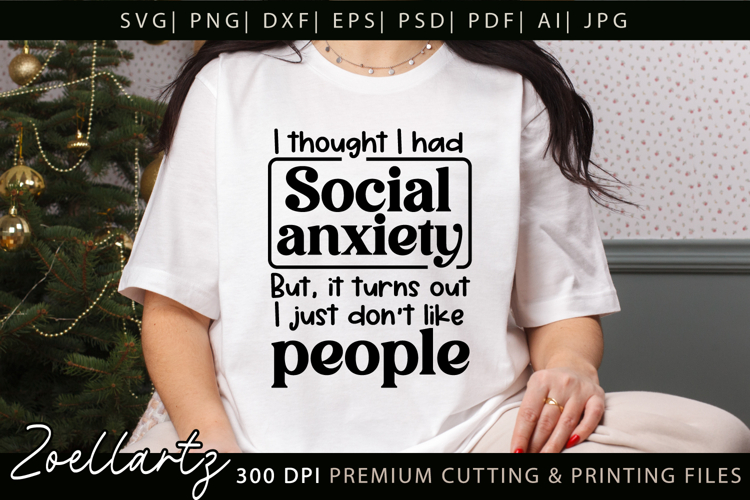 Funny Mental Health SVG Sarcastic Anxiety T-shirt Mug Design