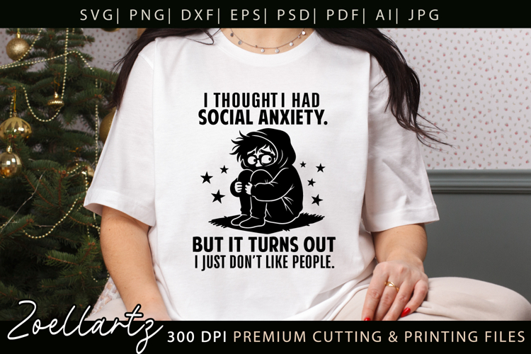 Sarcastic Mental Health SVG Funny Anxiety T-shirt Mug Design