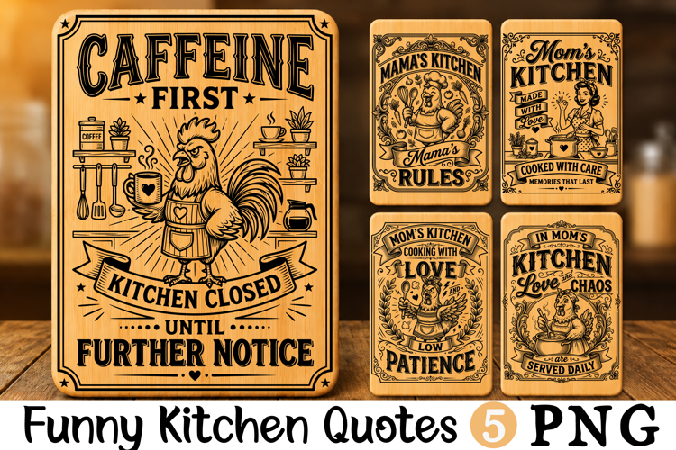 Funny Moms Kitchen Quotes SVG Cutting Board