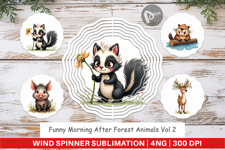 Morning After Animals Wind Spinner