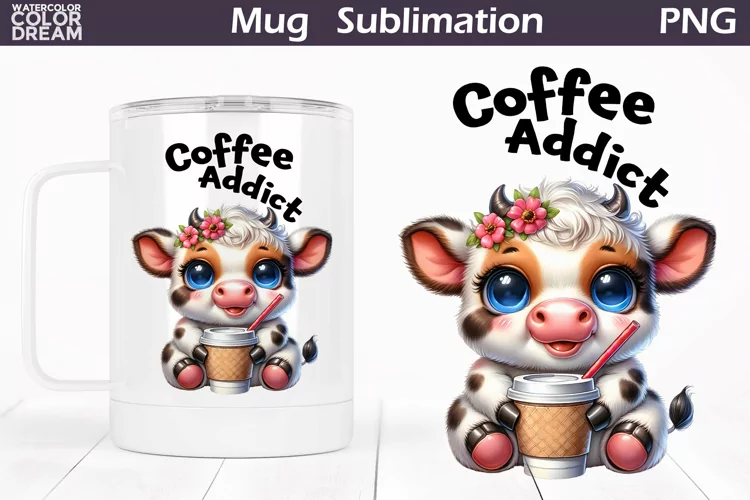 Funny Cow Coffee Mug | Sarcastic Quote Mug Wrap