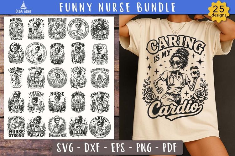 Funny Nurse SVG Bundle SVG PNG design