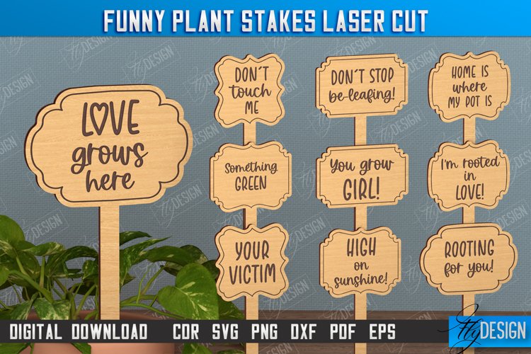 Funny Plant Stakes| Garden Decor | Lawn Stake |Garden Stakes example image 1