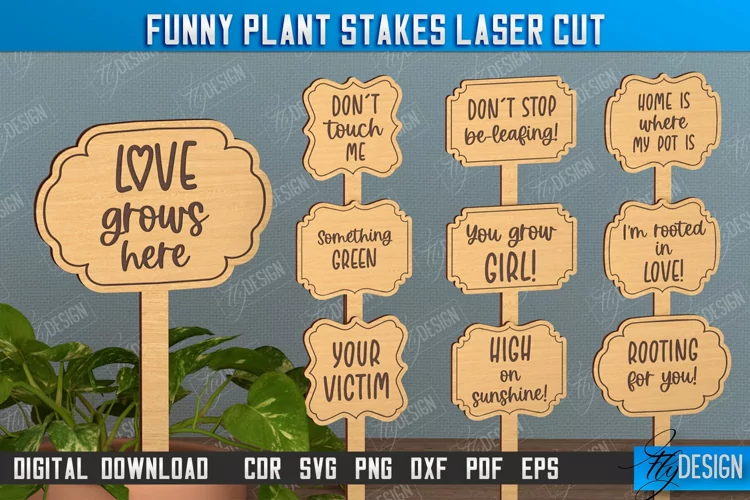 Funny Plant Stakes| Garden Decor | Lawn Stake |Garden Stakes
