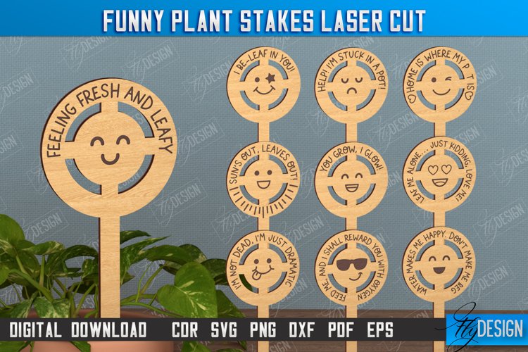 Funny Plant Stakes| Garden Decor | Lawn Stake |Garden Stakes example image 1