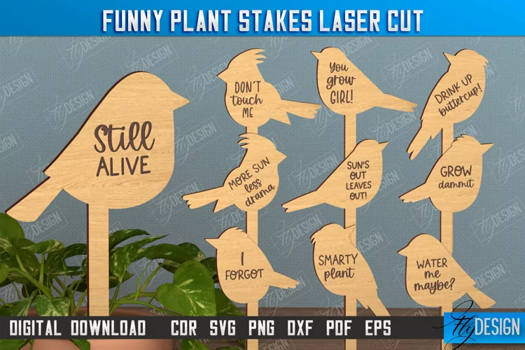 Funny Plant Stakes| Garden Decor | Lawn Stake |Garden Stakes