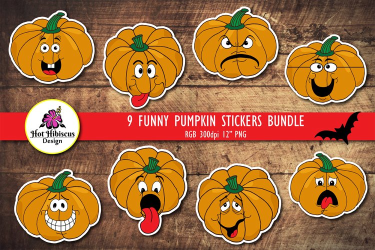 Funny Pumpkin Stickers | Funny Halloween Stickers