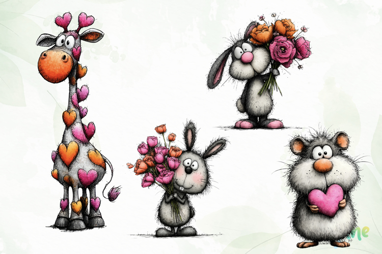 Funny Quirky Animals Valentine