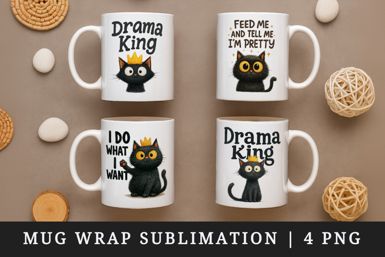 Funny Quote mug wrap printable sublimation design
