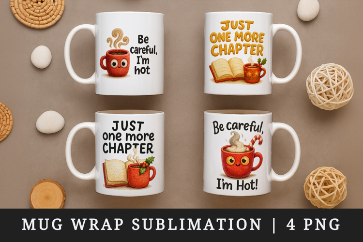 Funny Quote mug wrap printable sublimation design