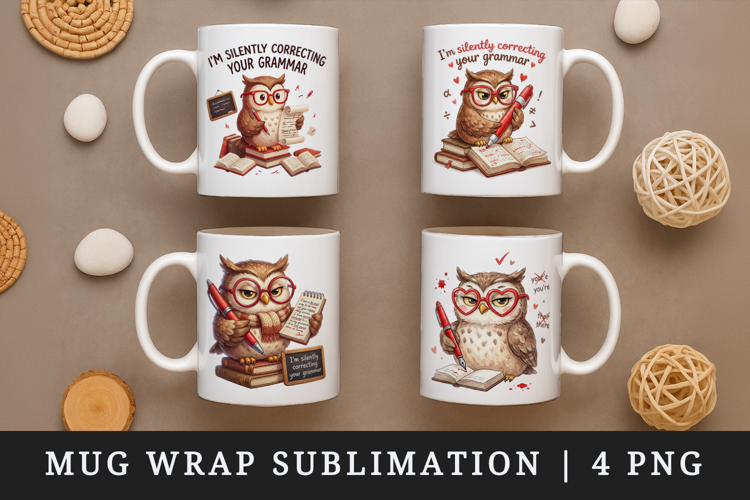 Funny Quote mug wrap printable sublimation design