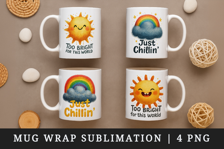 Funny Quote mug wrap printable sublimation design