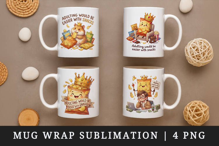 Funny Quote mug wrap printable sublimation design