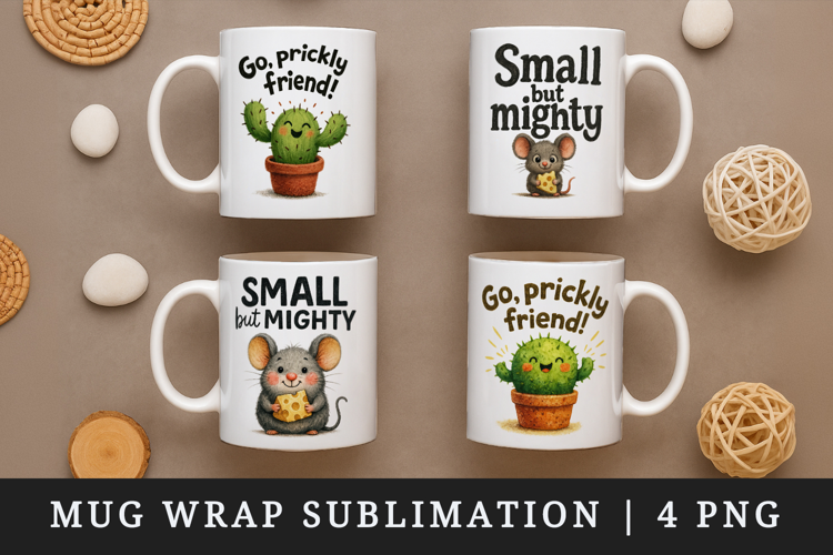 Funny Quote mug wrap printable sublimation design