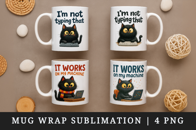 Funny Quote mug wrap printable sublimation design