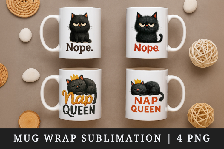 Funny Quote mug wrap printable sublimation design