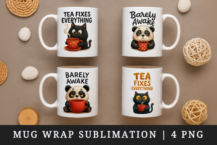 Funny Quote mug wrap printable sublimation design