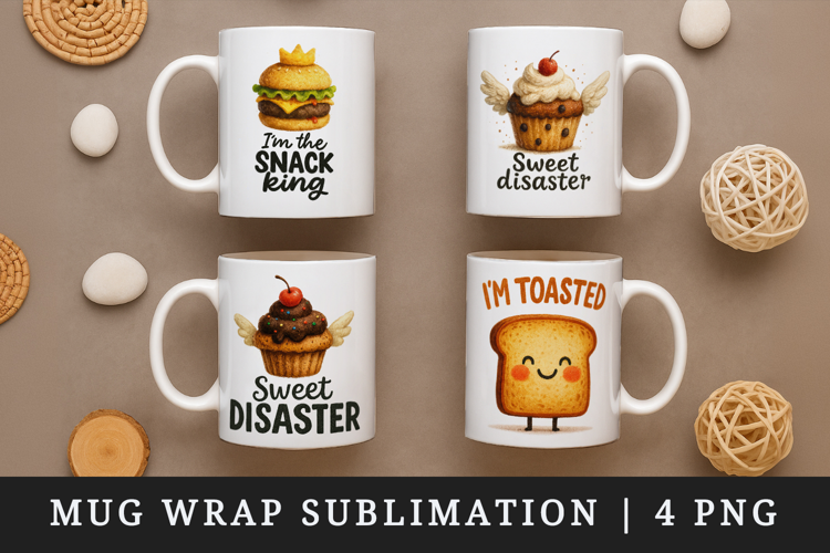 Funny Quote mug wrap printable sublimation design