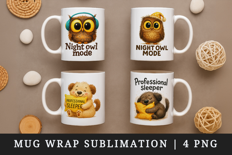 Funny Quote mug wrap printable sublimation design