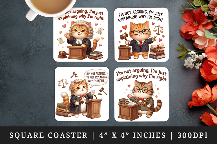 Funny Quote square coaster sublimation, coasters design