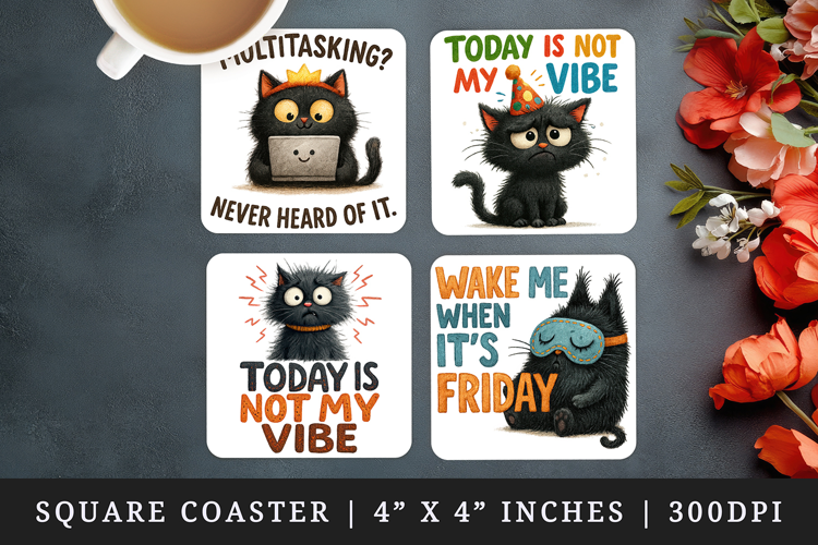 Funny Quote square coaster sublimation, coasters design