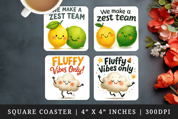 Funny Quote square coaster sublimation, coasters design