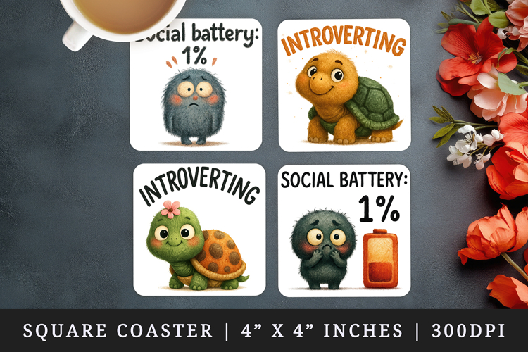 Funny Quote square coaster sublimation, coasters design