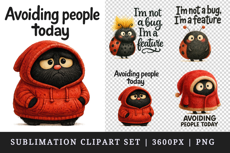 Funny Quotes clipart printable sublimation design png