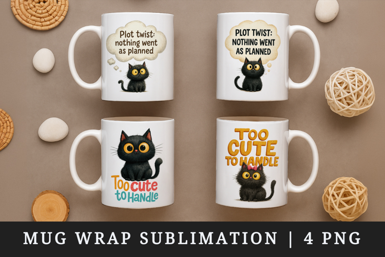 Funny Quotes mug wrap printable sublimation design