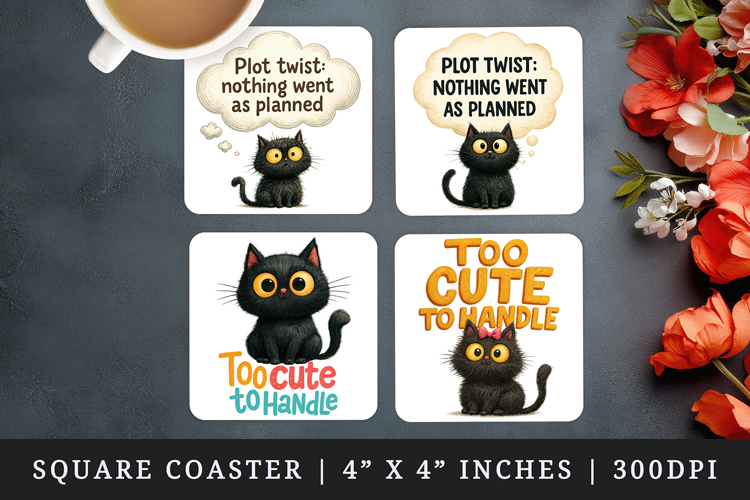 Funny Quotes square coaster sublimation, coasters design