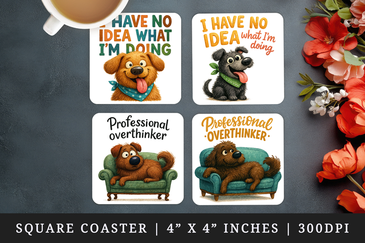 Funny Quotes square coaster sublimation, coasters design