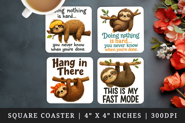 Funny Quotes square coaster sublimation, coasters design