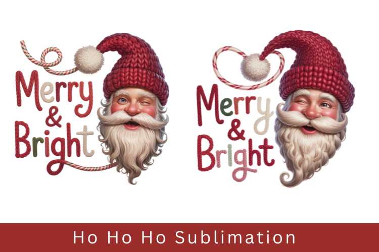 Cute Santa Claus Sublimation Design