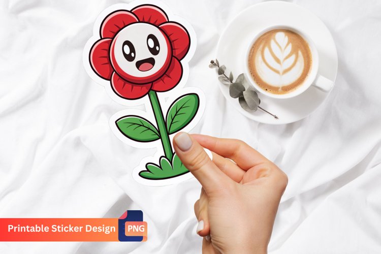 Red Flower Clipart Image 13
