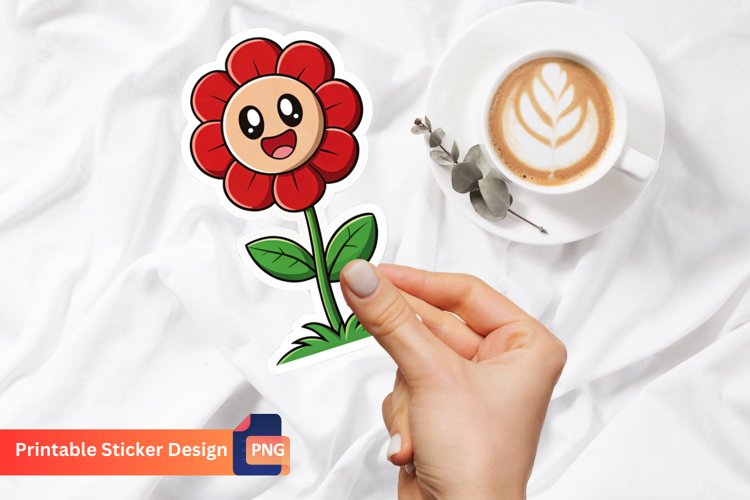 Red Flower Clipart Image 14