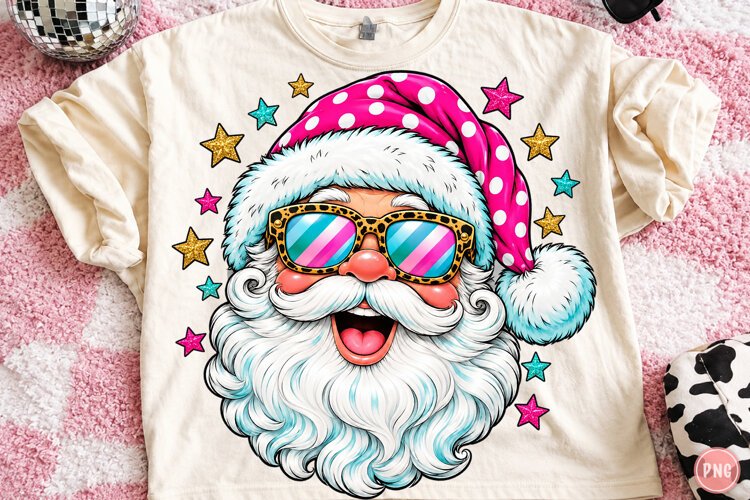 Funny Retro Santa Claus PNG example image 1