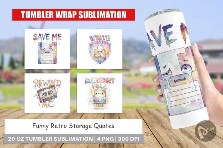 Funny Retro Storage Tumbler