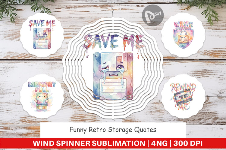Funny Retro Storage Wind Spinner example image 1