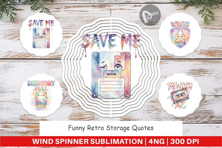Funny Retro Storage Wind Spinner