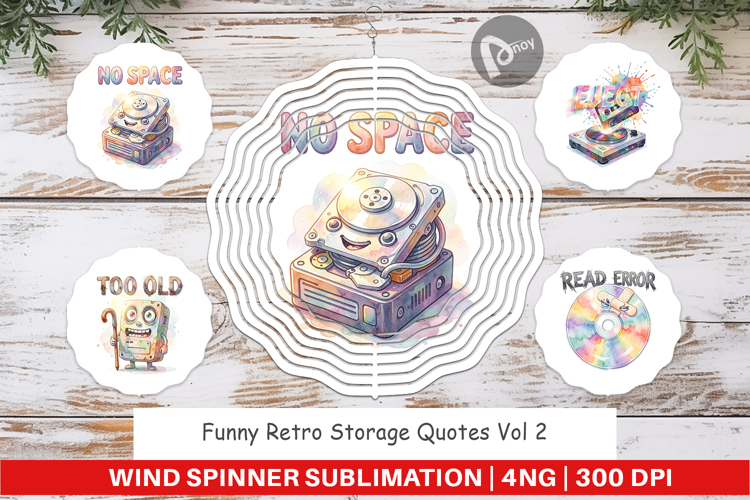 Funny Retro Storage Wind Spinner