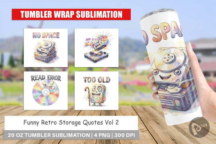 Funny Retro Storage Tumbler