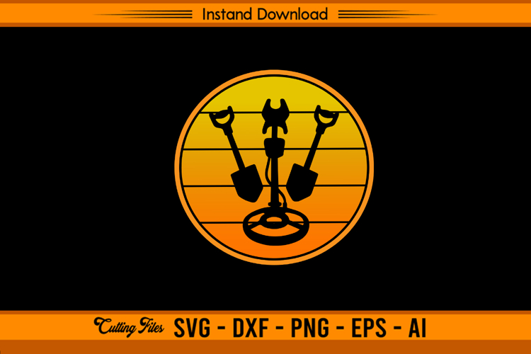 Funny Retro Vintage Metal Detecting SVG Design