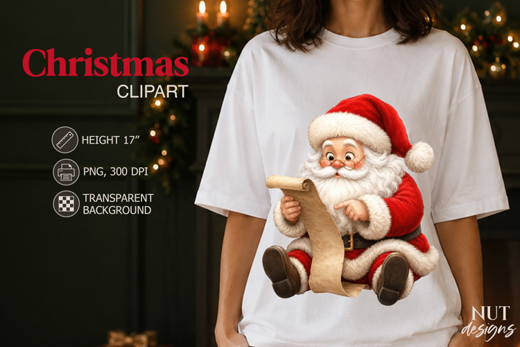 Cute Santa Christmas Clipart Jolly Santa Claus