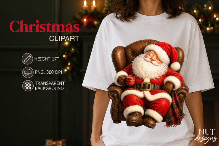 Cute Santa Christmas Clipart Slipping Santa Claus
