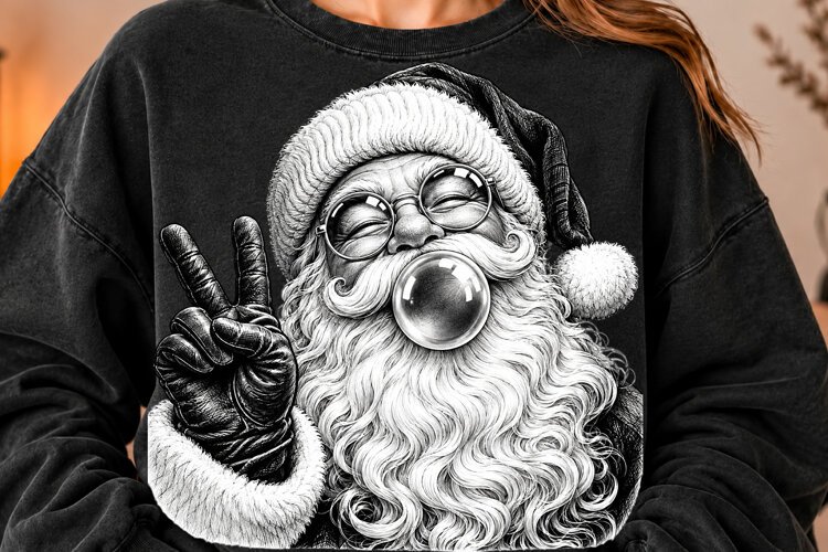 Funny Santa Claus Bubble Gum PNG example image 1
